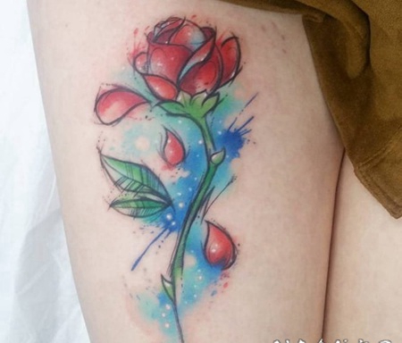 女生喜爱的彩绘纹身技巧精致纹身图案