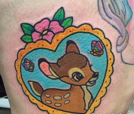 充满童趣的动漫人物的纹身图案