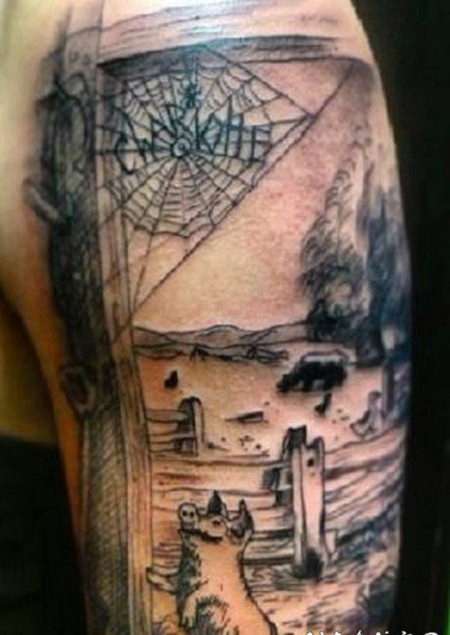 动漫纹身小动物和动漫人物的纹身图案