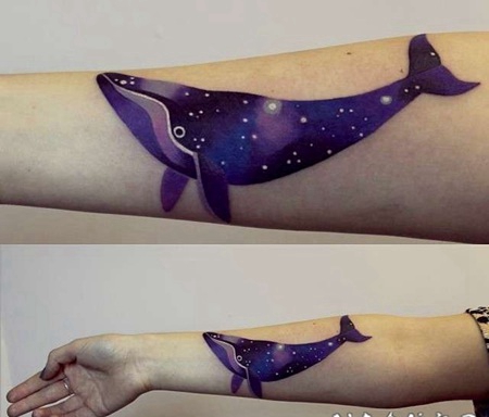 彩绘纹身技巧彩色渐变纹身图案