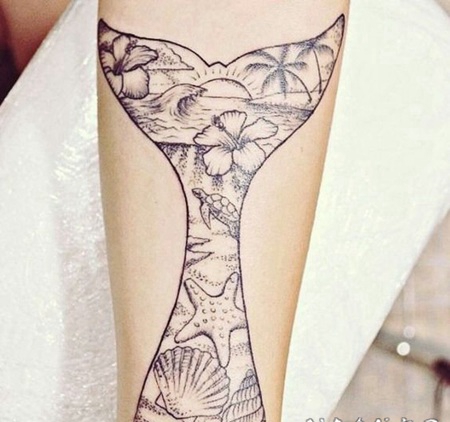 黑白灰风格纹身点刺纹身简约线条纹身图案