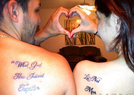 精致的情人爱侣相关主题的纹身图案欣赏