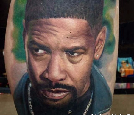 1超现实主义彩色纹身水彩人物肖像纹身图案