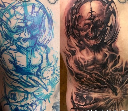 世界上最恐怖的纹身人物肖像纹身妖魔鬼怪纹身图案