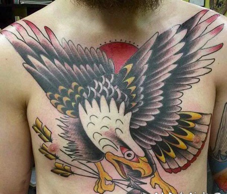 彩色立体几何线条纹身点刺技巧纹身图案