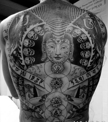 2男性霸气的满背大面积纹身图案欣赏