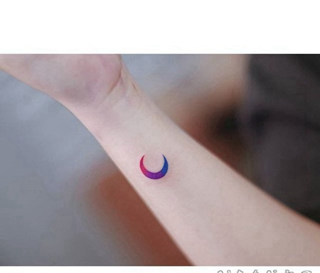 1女神纹身小清新纹身月亮简单个性线条纹身图案