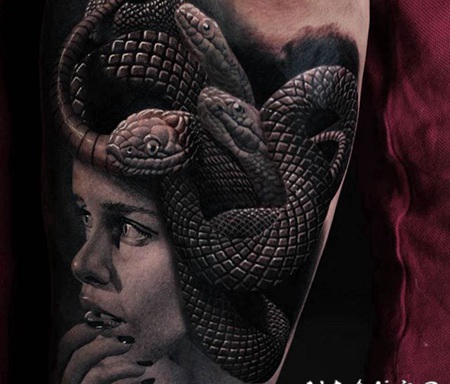 泰国佛教纹身宗教纹身神话人物肖像纹身图案