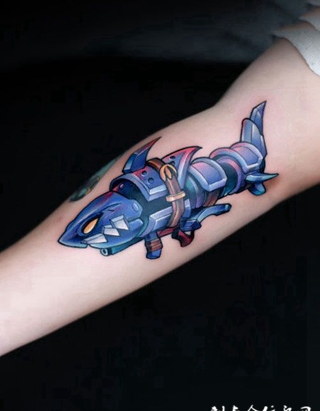 手臂金克斯火箭炮纹身图案