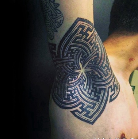 催眠装饰彩色手臂纹身图案