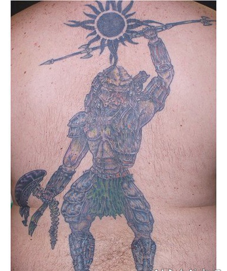 太阳下的铁血战士纹身图案