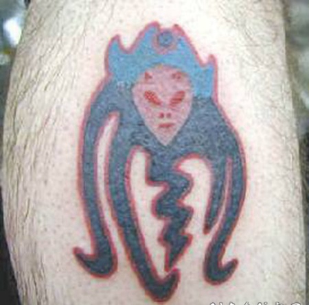 手臂外星生物章鱼艺术纹身图案