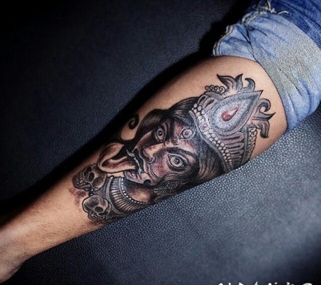 new school令人毛骨悚然的恶魔手臂纹身图案