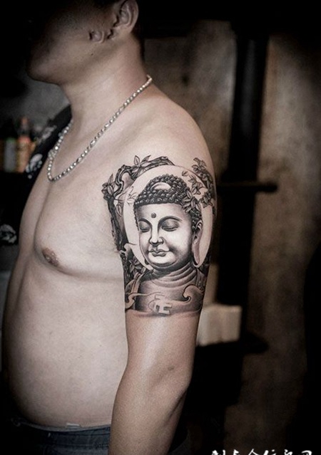 手臂传统佛像纹身图案