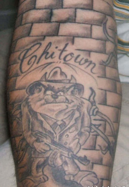 魔鬼黑帮年代卡通纹身图案