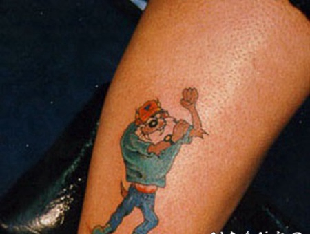 塔斯曼安魔鬼工人卡通纹身图案