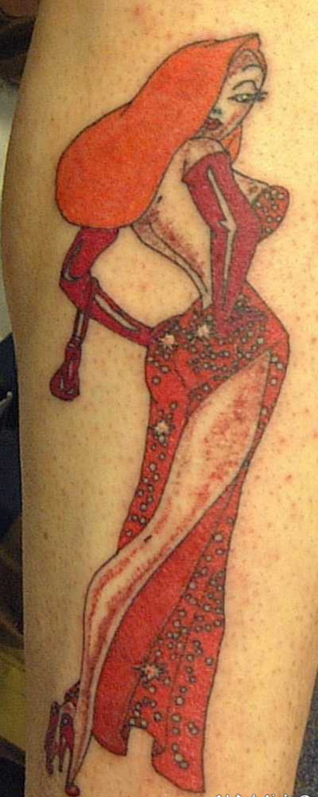 卡通性感女郎彩色纹身图案