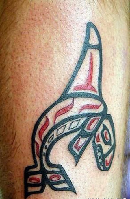 埃及部落风格鲨鱼纹身图案