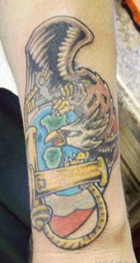 丰富多彩的美国海军陆战队鹰纹身图案