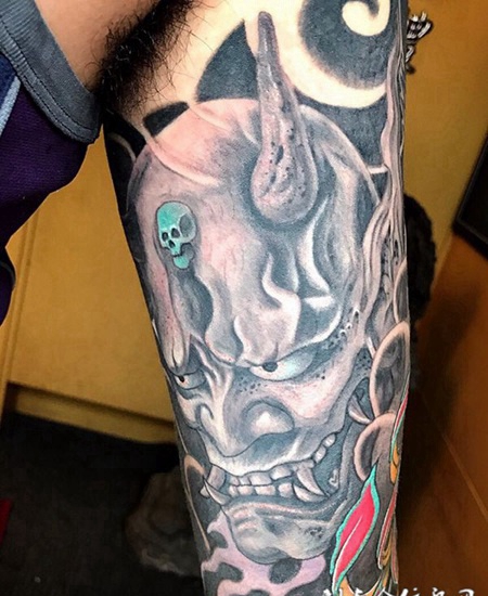 恶鬼当道，手臂小鬼个性纹身