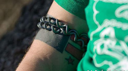 美国国旗手环彩色纹身图案