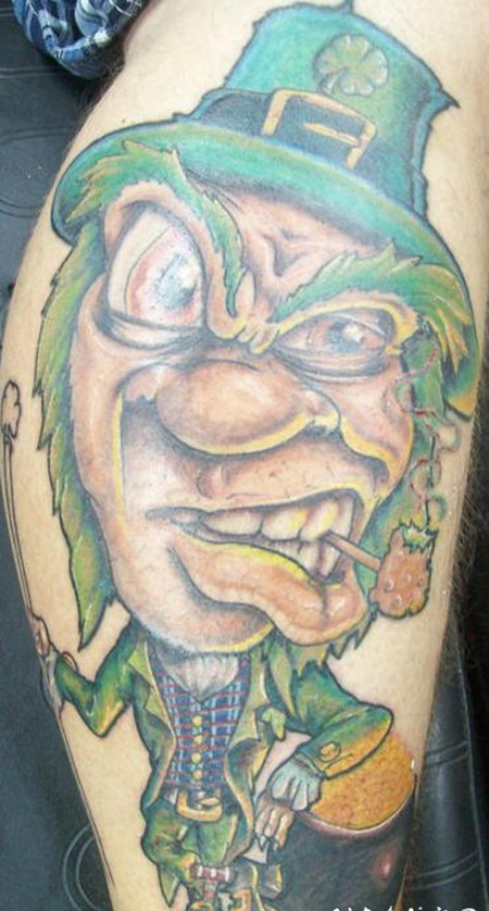 金子和3d小矮人纹身图案