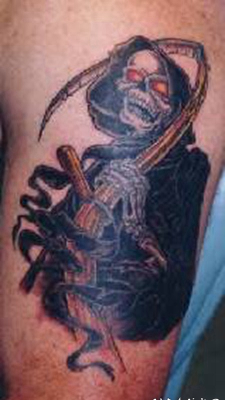 3d死神彩绘个性纹身图案