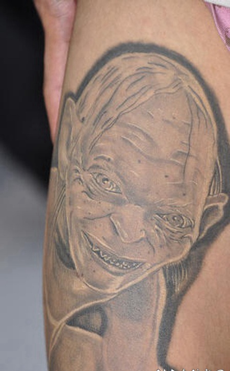 黑白3d外星人纹身图案