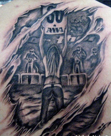 3D越野挑战赛现场纹身图案