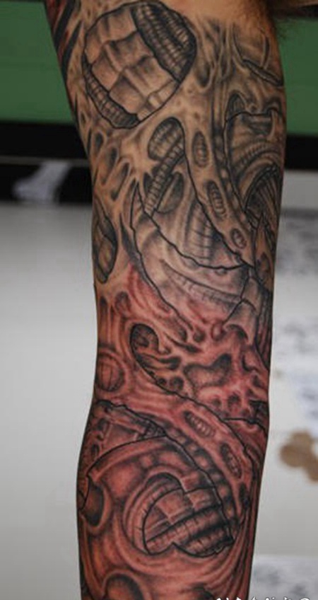 错觉3d艺术小腿纹身图案