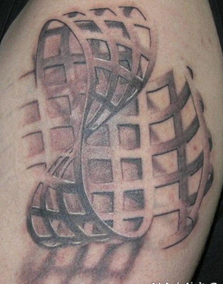 3D光学错觉个性纹身图案