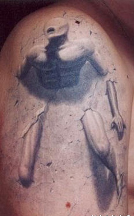 个性的人像3D纹身图案