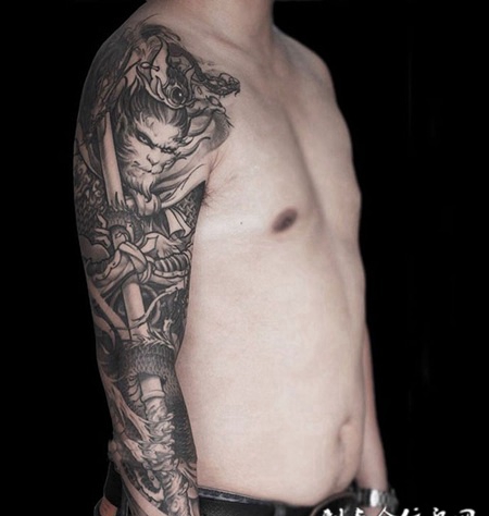 大圣显神威，霸气斗战胜佛个性花臂纹身