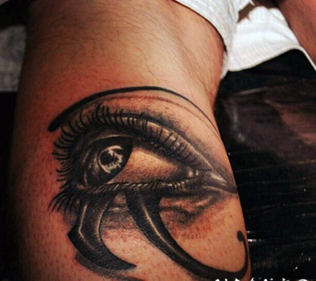 神秘的3D写实埃及荷鲁斯之眼纹身图案