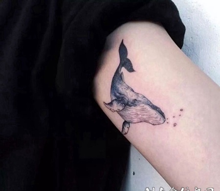 深海巨兽，手臂鲸鱼个性纹身