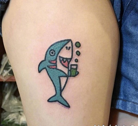 彩绘水彩创意个性可爱小图案纹身图案