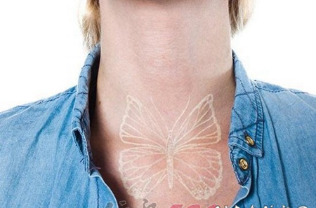 白色线条隐形文艺小清新唯美小图案纹身图案