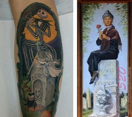 关于幽灵的创意个性搞怪纹身图案