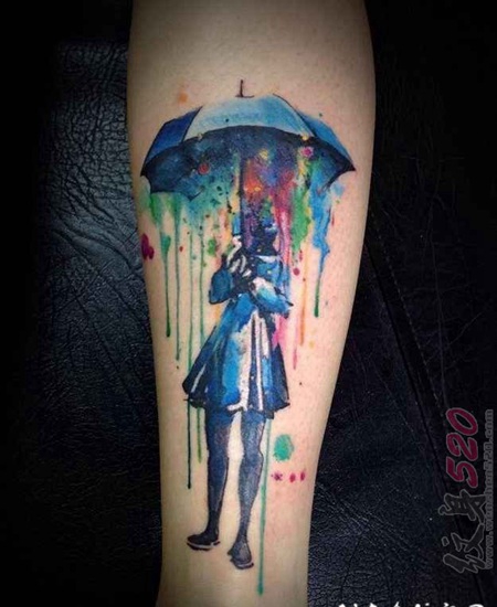 彩绘技巧简单个性线条创意纹身图案