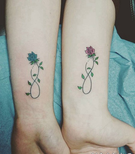文艺清新的印记情侣纹身图案