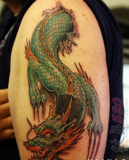 关于龙的创意个性设计感十足霸气纹身图案