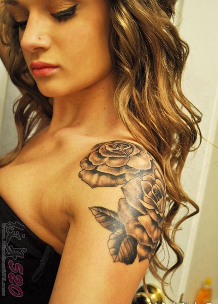 肩膀上的创意个性文艺小清新唯美纹身图案