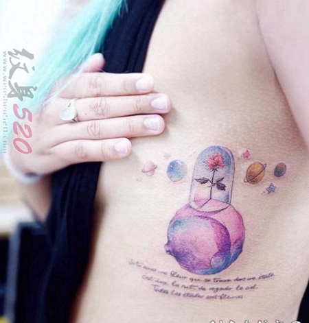 彩绘技巧童话故事小王子纹身图案