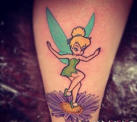 关于女生的彩绘卡通可爱小仙女纹身图案