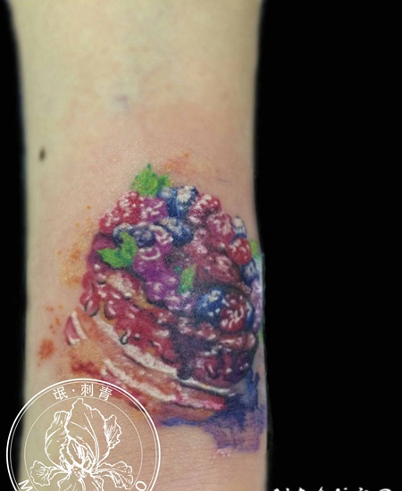 纹身-手腕纹身-蛋糕纹身