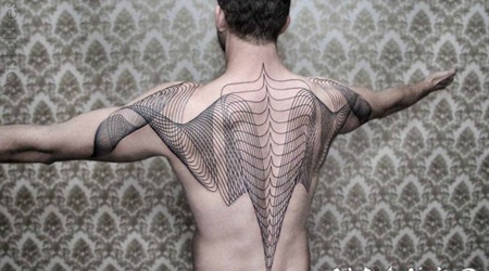 黑色线条几何元素花纹创意纹身图案