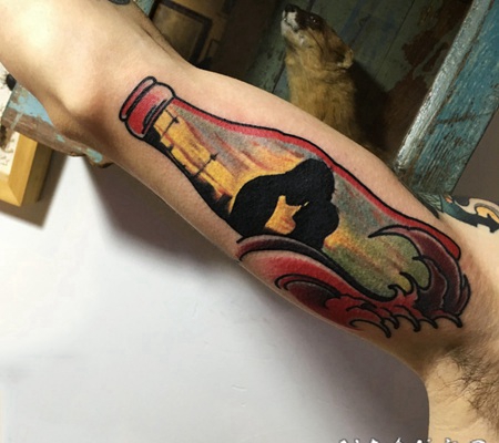 恋人的故事，手臂刺青