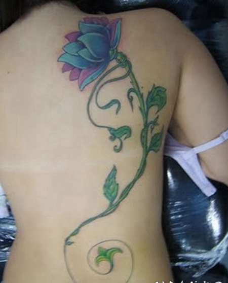 女生纹身藤蔓 女生性感腰部个性藤蔓纹身图片