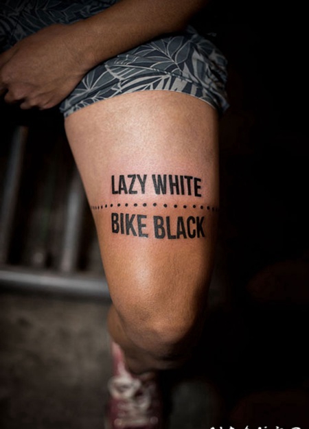 腿部纹身英文字母 女孩腿部漂亮的英文字母纹身