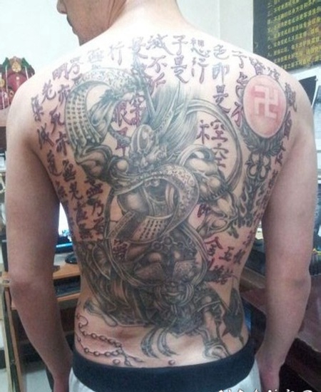 夜叉纹身图 全身彩色夜叉纹身图片